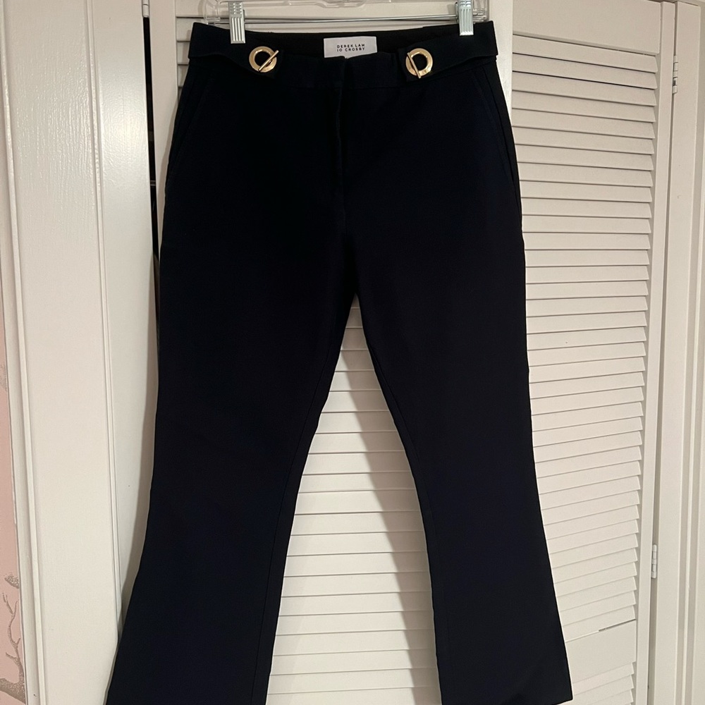 Derek Lam 10 Crosby Black Dress Pant (Gold Hardware - Size 6)